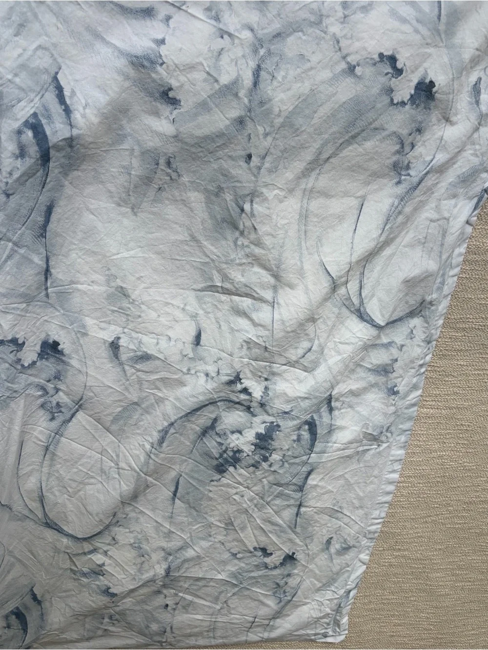 Pottery Barn Stinson Wave Percale 100% Cotton King Pillowcase Shams Set of 2